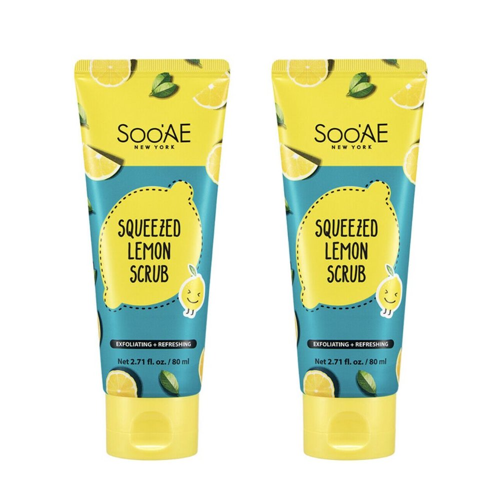 2 Pack Lemon Face Scrub Exfoliating Cleanser – Blackhead Pore Cleanser SooAE 2.7